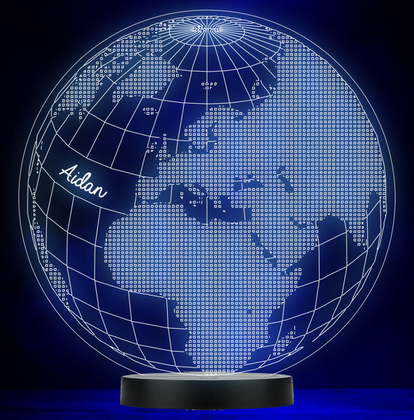 World Atlas Globe Personalised Gift Colour Changing Led Lamp Night Light
