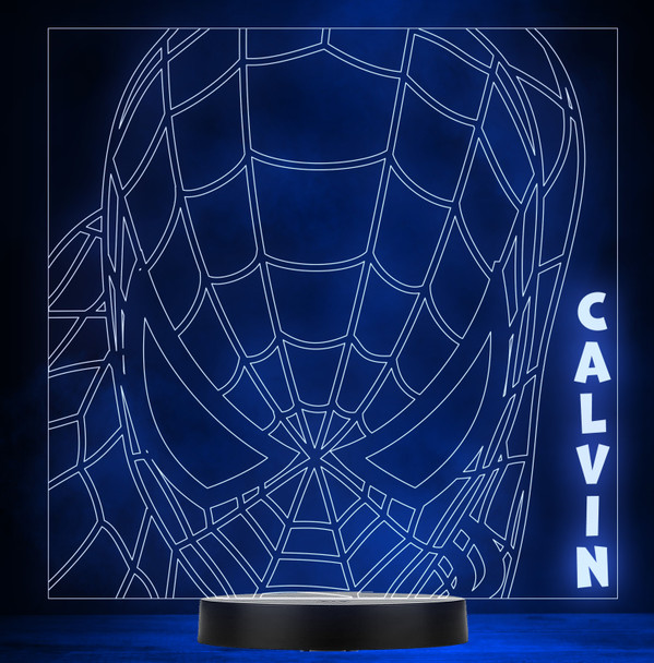 Spiderman Face Personalised Gift Colour Changing Led Lamp Night Light