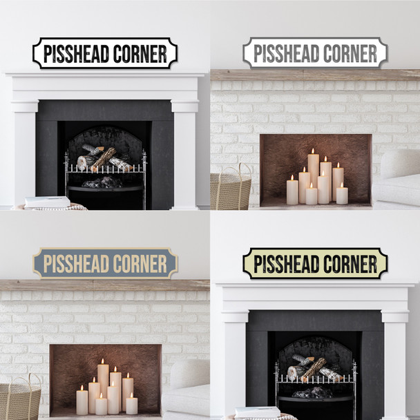 Pisshead Corner Funny Home Bar Pub Any Colour Text 3D Train Street Home Sign