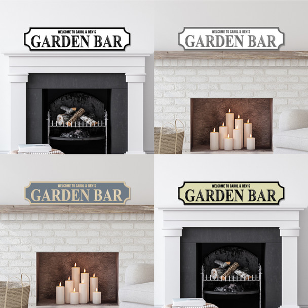 Couple Family Garden Bar Pub Any Colour Any Text 3D Train Style Street Home Sign