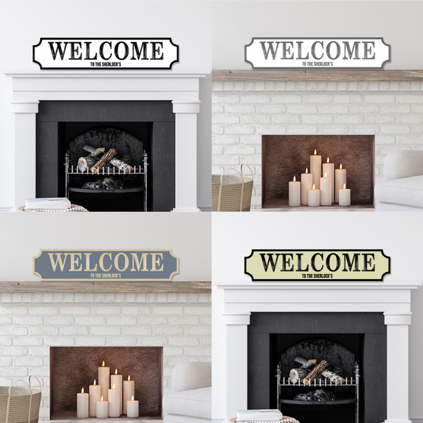 Welcome To The Family Sign Any Colour Any Text 3D Train Style Street Home Sign