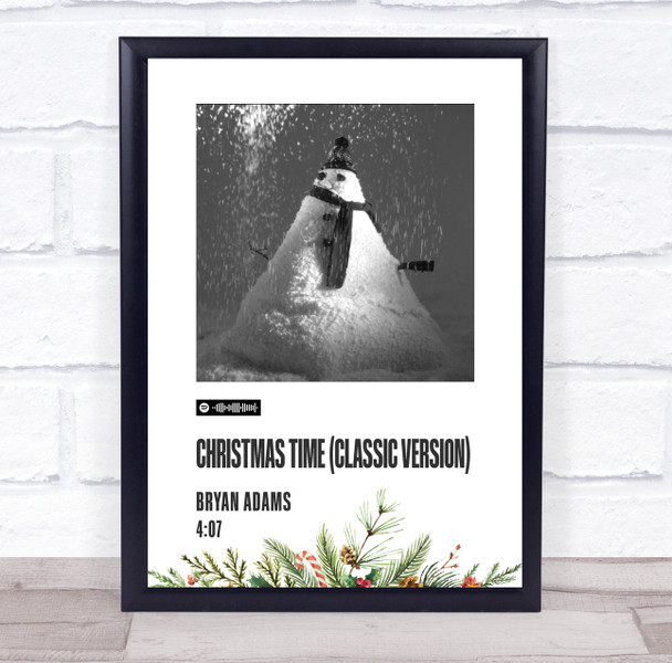Bryan Adams Christmas Time (Classic Version) Christmas Single Polaroid Music Art Print