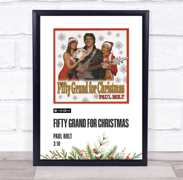 Paul Holt Fifty Grand for Christmas Christmas Single Polaroid Music Art Poster Print