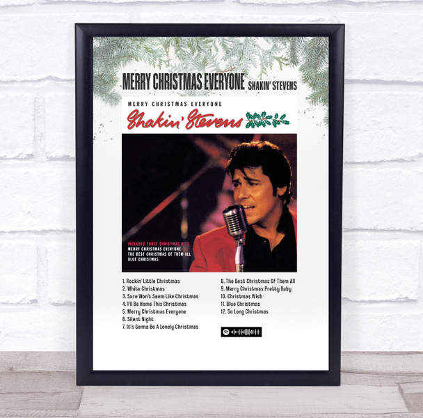 Shakin Stevens Merry Christmas Everyone Music Polaroid Vintage Music Wall Art Print