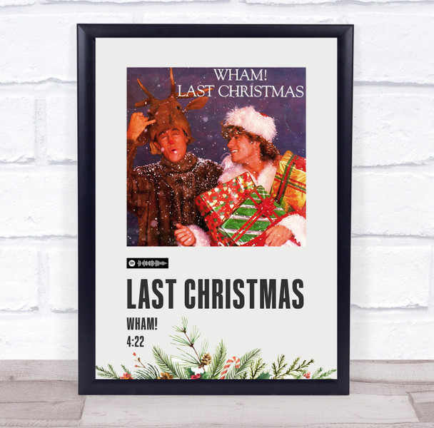 WHAM Christmas Polaroid Single Vintage Music Wall Art Poster Print