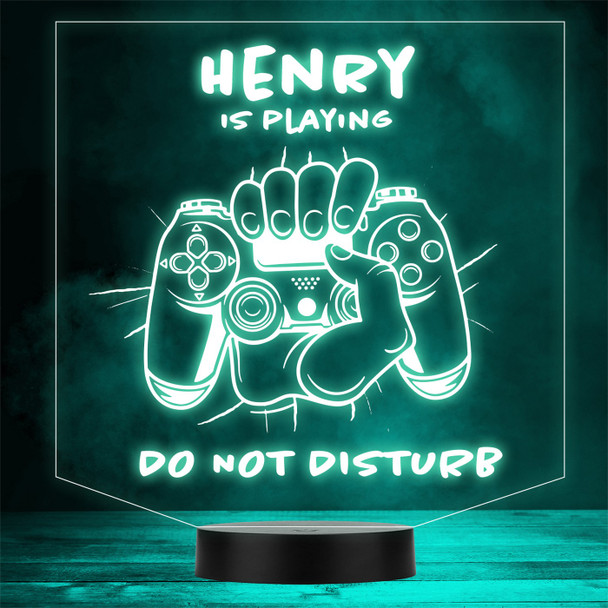Hand Holding Video Game Controller Personalised Gift Any Colour LED Night Light