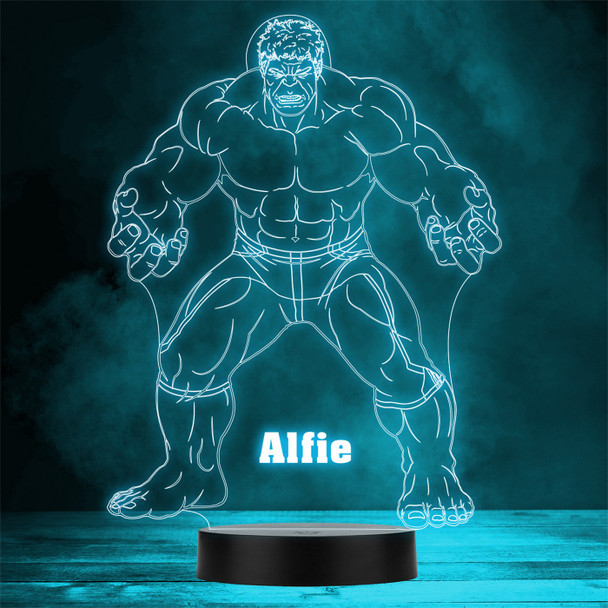 Hulk Marvel Hero Character Personalised Gift Colour Change LED Lamp Night Light