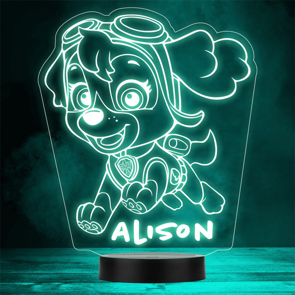 Kids Sky Paw Patrol Personalised Gift Colour Changing LED Lamp Night Light
