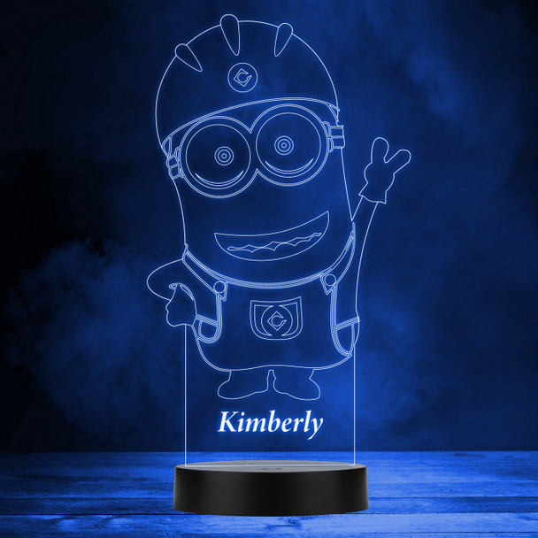 Minion Peace Personalised Gift Colour Changing LED Lamp Night Light