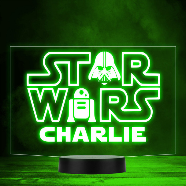 Star Wars Logo Personalised Gift Colour Changing LED Lamp Night Light