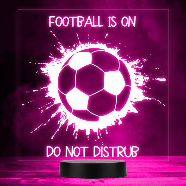 Football Is On Sports Fan World Cup Personalised Gift Any Colour LED Night Light