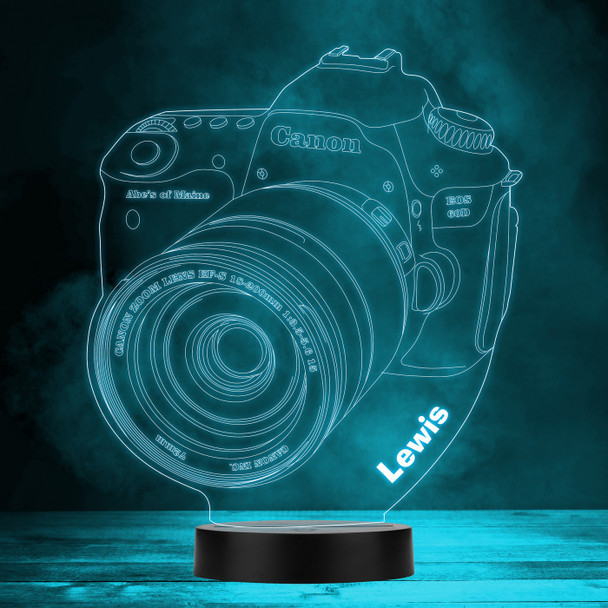 Canon DSLR Camera Photography Personalised Gift Colour Change LED Night Light