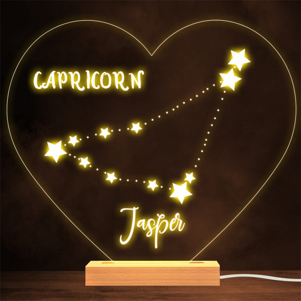 Constellations Zodiac Sign Capricorn Personalised Gift Lamp Night Light