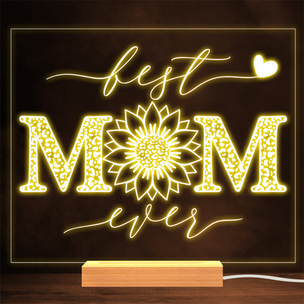 Bust Mum Ever Sunflower Mother's Day Personalised Gift Lamp Night Light