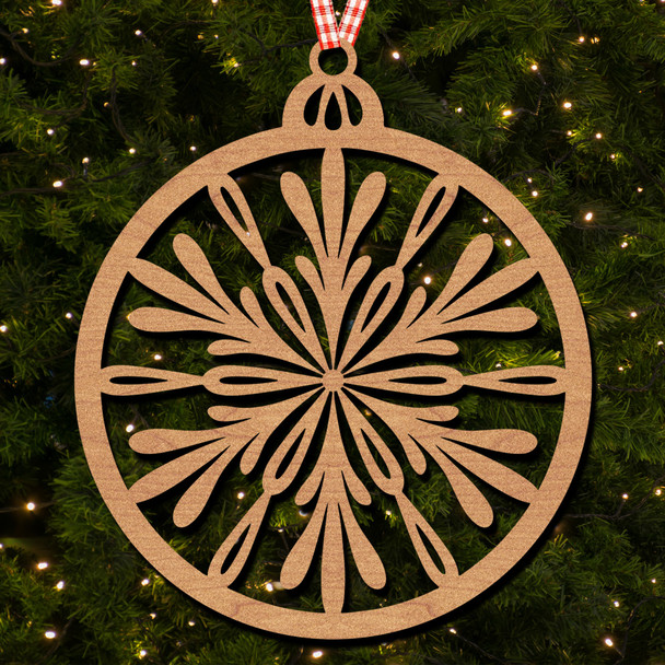 Round Snowflake Thin Droopy Hanging Ornament Christmas Tree Bauble Decoration