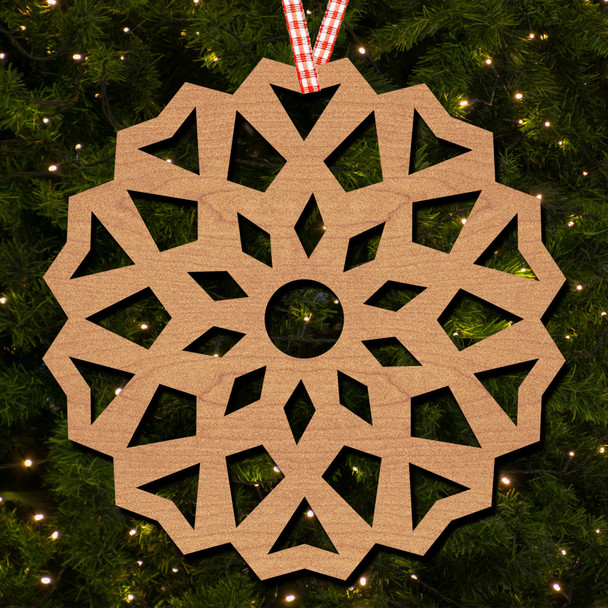 Snowflake Diamond Pattern Hanging Ornament Christmas Tree Bauble Decoration