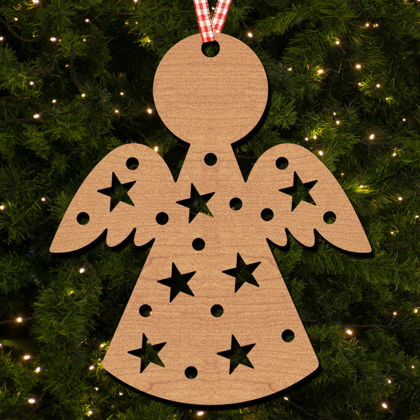 Angel Stars Dots & Wings Hanging Ornament Christmas Tree Bauble Decoration