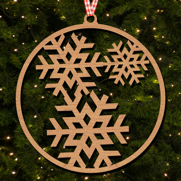 3 Snowflake Pattern Hanging Ornament Christmas Tree Bauble Decoration