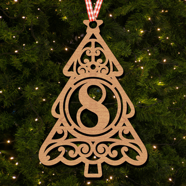 Christmas Tree - 8 Hanging Ornament Christmas Tree Bauble Decoration