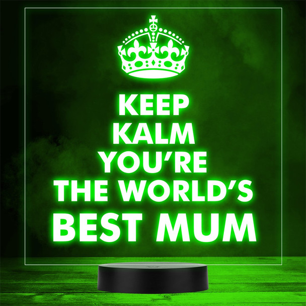 You're The World's Best Mum Mother's Day Personalised Gift Colour Night Light