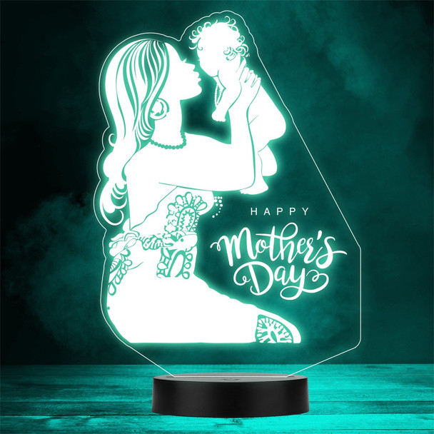 Woman Baby Mum Happy Mother's Day Personalised Gift Colour Changing Night Light