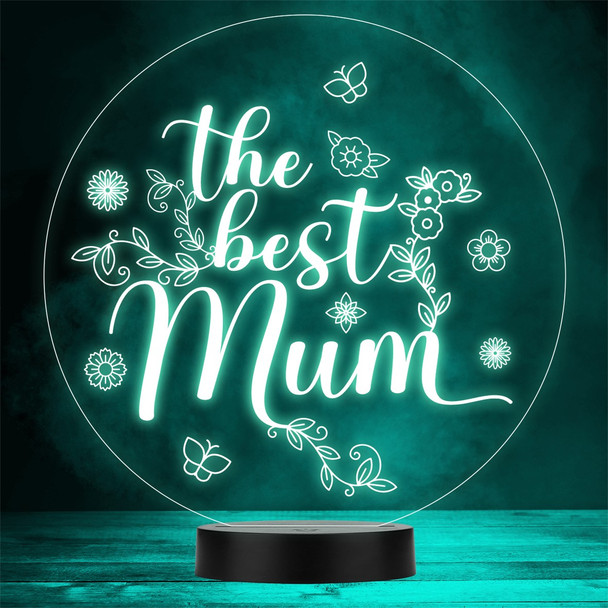 Best Mum Butterflies Mother's Day Personalised Gift Colour Changing Night Light