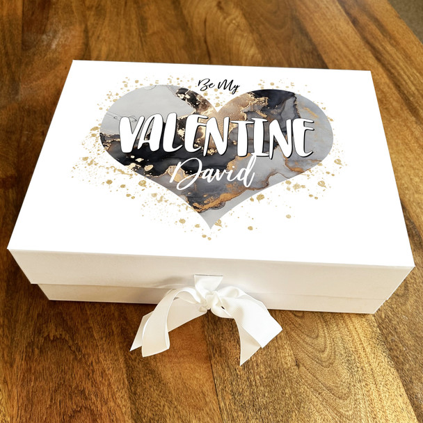 Be My Marble Heart Personalised Valentine's Day Keepsake Memory Hamper Gift Box