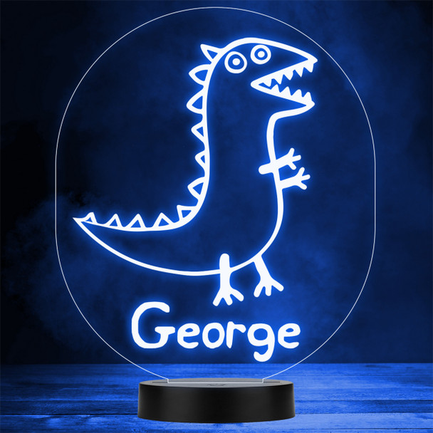 Peppa George Pig Mr Dinosaur Teddy LED Personalised Gift Night Light