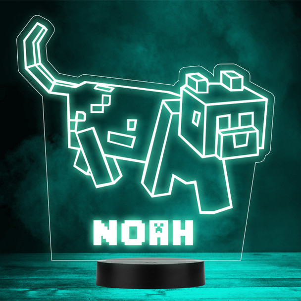 Minecraft Gaming Animal Pet Cat Gamer LED Personalised Gift Night Light
