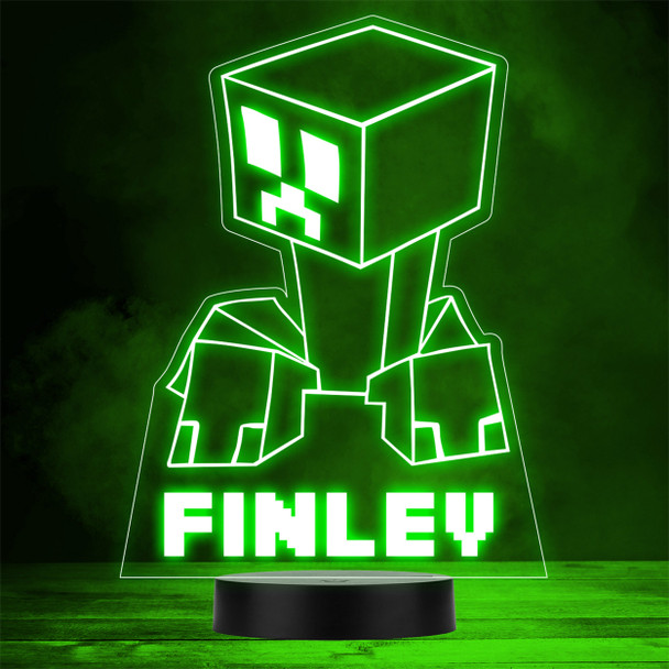 Minecraft Gaming Character Creeper LED Personalised Gift Night Light