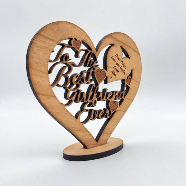 To The Best Girlfriend Ever Valentine's Day Heart Keepsake Personalised Gift