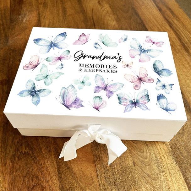 Beautiful Butterflies Grandma's Memories Keepsake Memory Hamper Gift Box