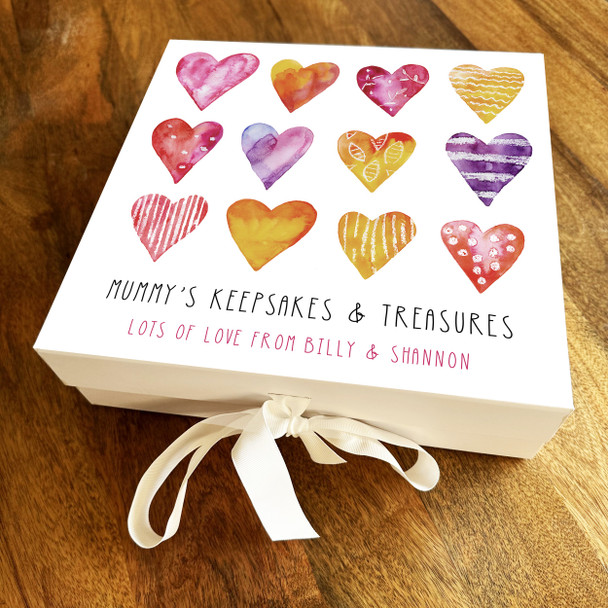 Vibrant Hearts Mummy's Treasures Square Keepsake Memory Hamper Gift Box