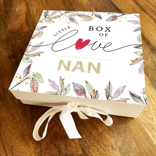 Little Box Of Love Nan Personalised Square Keepsake Memory Hamper Gift Box
