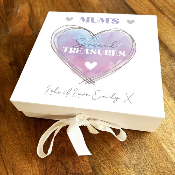 Mum's Special Treasures Personalised Square Keepsake Memory Hamper Gift Box