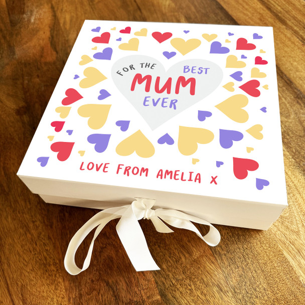 Best Mum Ever Mother's Day Birthday Square Keepsake Memory Hamper Gift Box