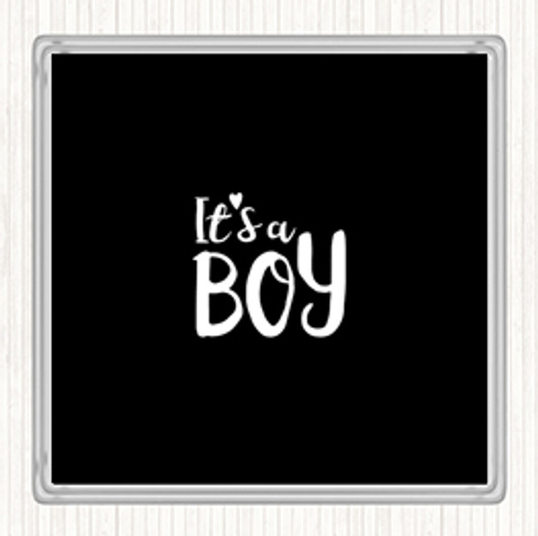 Black White Boy Quote Coaster