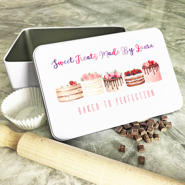 Personalised Sweet Treats Made By Baked To Perfection Biscuit Baking Cake Tin