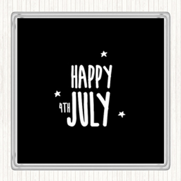 Black White 4Th July Quote Coaster