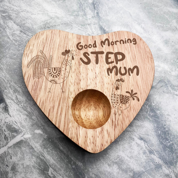 Morning Step Mum Personalised Gift Heart Breakfast Egg Holder Board