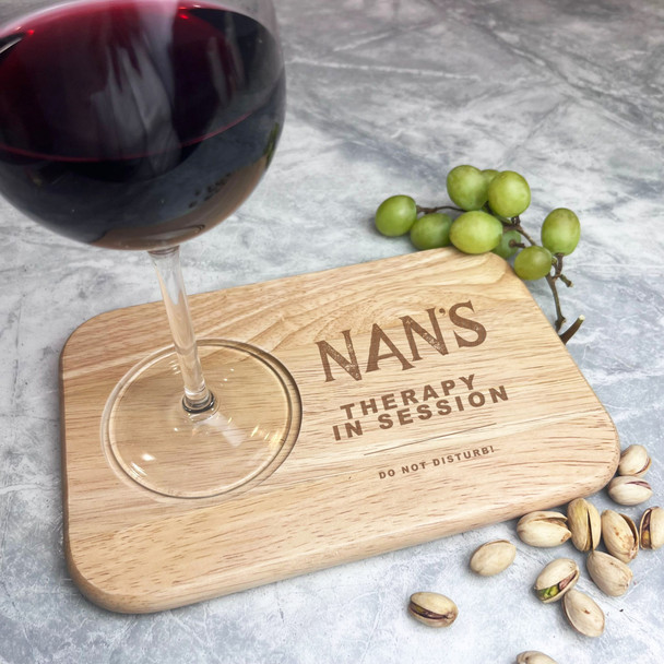 Nan's Therapy Personalised Gift Wine Nibbles Tray Snack Serving Board