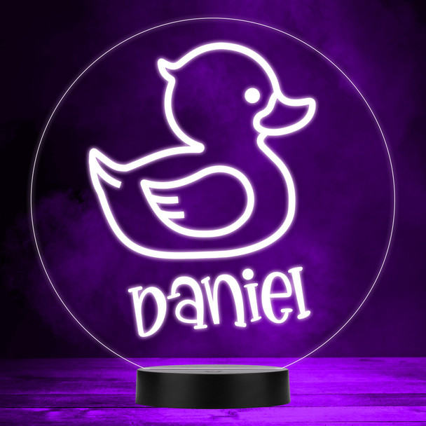 Cute Rubber Duck Colour Changing Led Lamp Personalised Gift Night Light