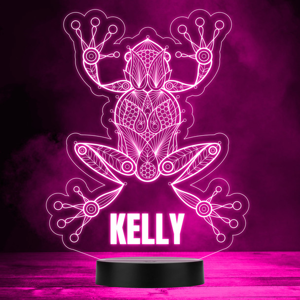 Decorative Pattern Frog Colour Changing Led Lamp Personalised Gift Night Light