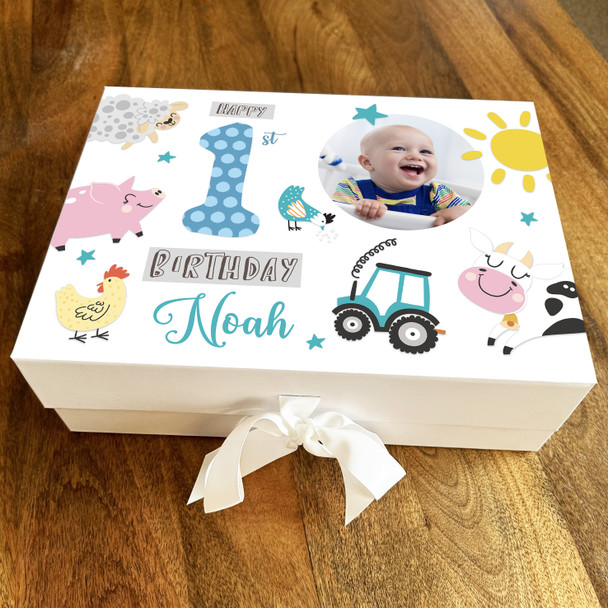 Farm Animals Nature Photo Child Any Age Personalised Keepsake Birthday Gift Box