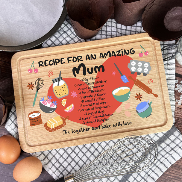 Baking Kitchen Utensils Recipe For An Amazing Mum Personalised Kitchen Serving Board