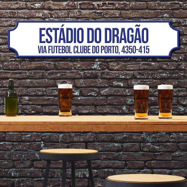 Fc Porto Estádio Do Dragão White & Blue Stadium Any Text Football Club 3D Train Street Sign