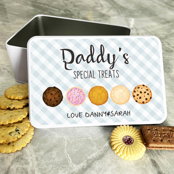 Daddy's Special Treats Biscuits Personalised Gift Cake Biscuits Sweets Treat Tin