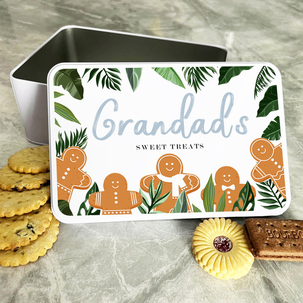 Gingerbread Granddad's Sweet Treats Personalised Gift Cookies Treats Biscuit Tin