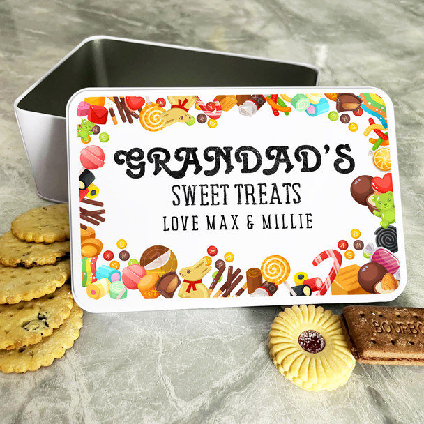 Pic N Mix Sweets Granddad's Personalised Gift Cake Biscuits Sweets Treat Tin