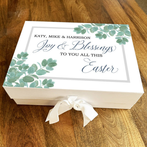 Joy & Blessings Easter Personalised Keepsake Hamper Gift Box